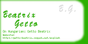 beatrix getto business card